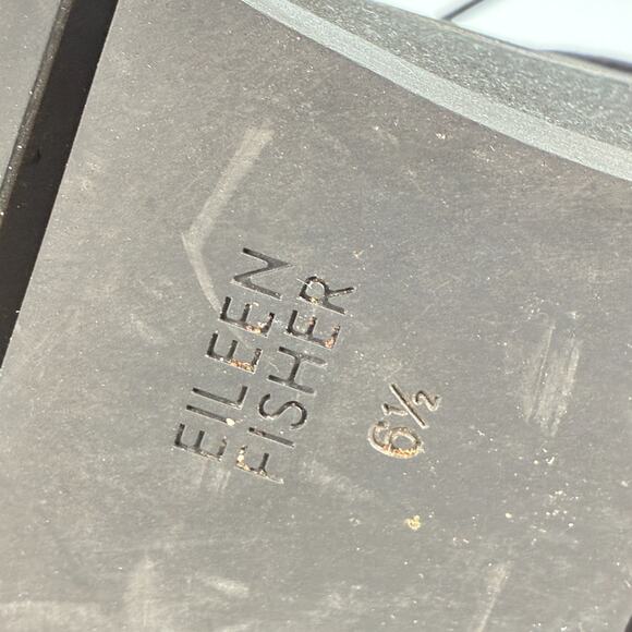 Eileen Fisher Wilson Black Gray High Top Wedge Sneakers Shoes Women's Size 6.5 - Picture 9 of 10